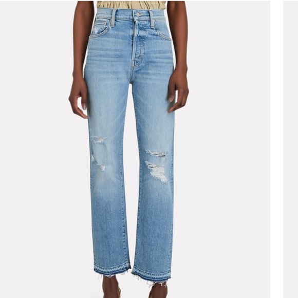 Mother Superior High Waisted Hiker Hover Jeans 24 Blue - Picture 3 of 16